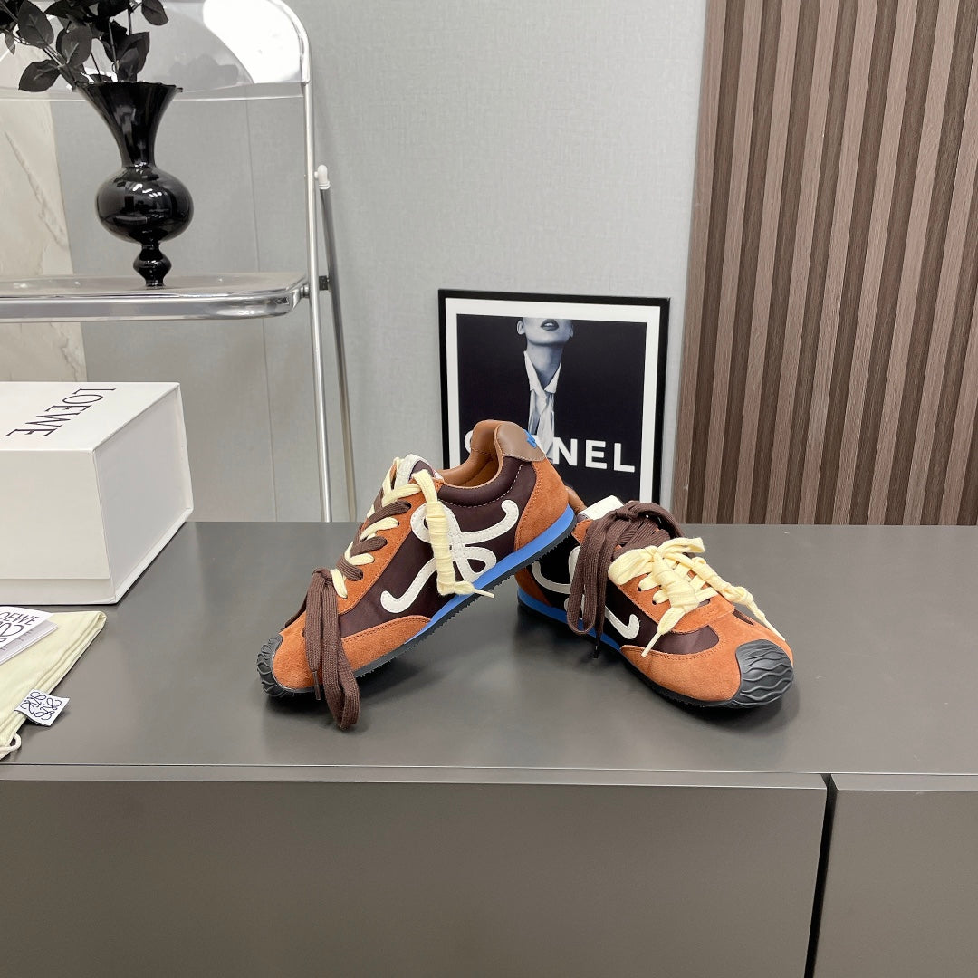 BALLET RUNNER 2.0 IN BRONZE BROWN SUEDE AND LYCRA FABRIC