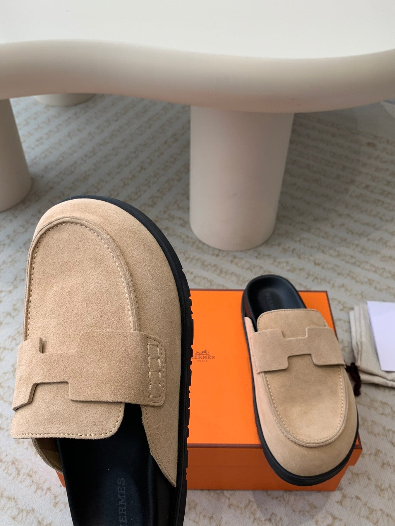 G0 MULE PASTEL PINK SUEDE