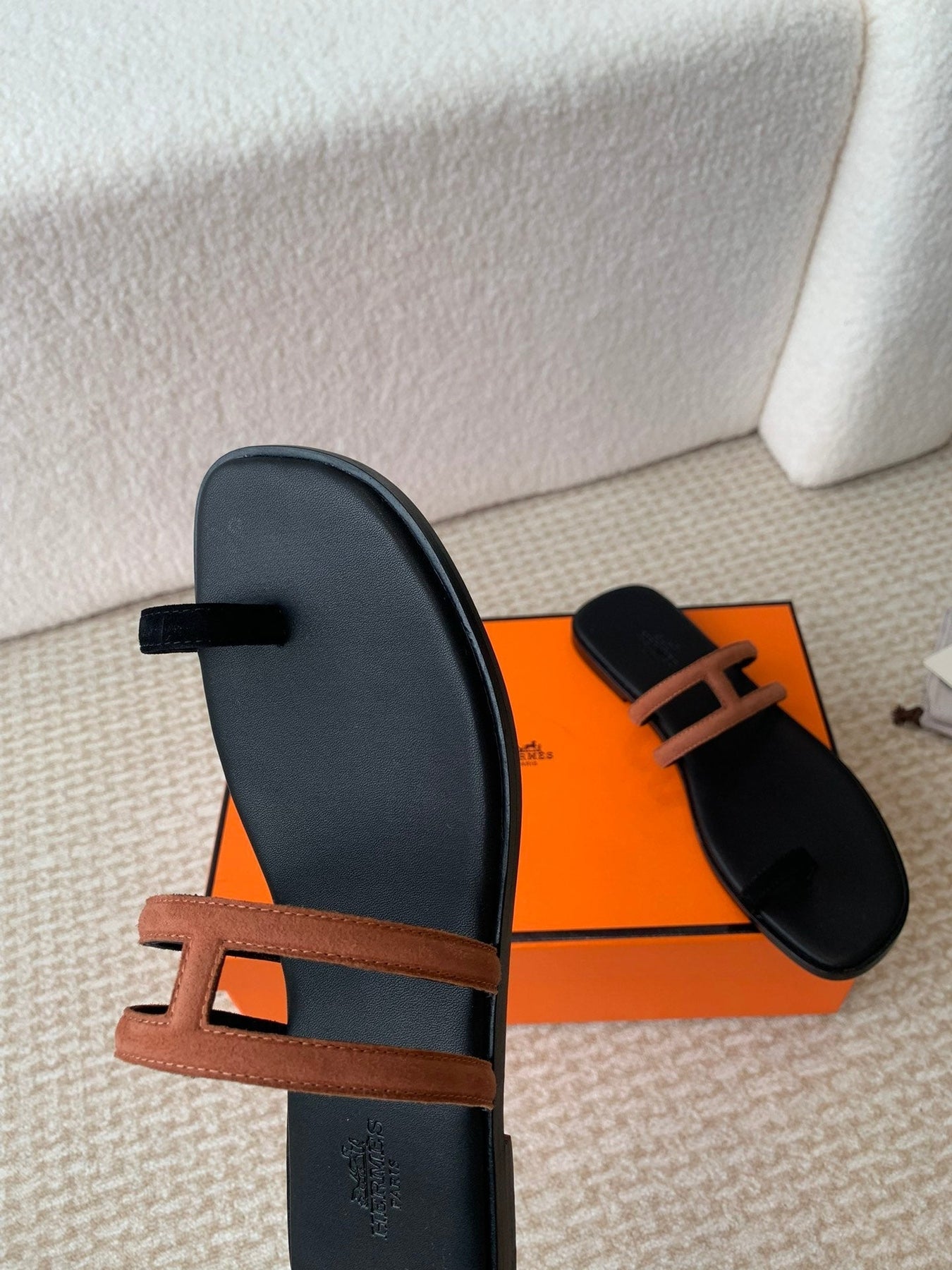 GEORGIA SANDALS BLACK MIX BROWN CALFSKIN