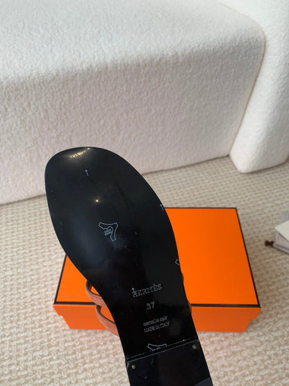 GEORGIA SANDALS BLACK MIX BROWN CALFSKIN