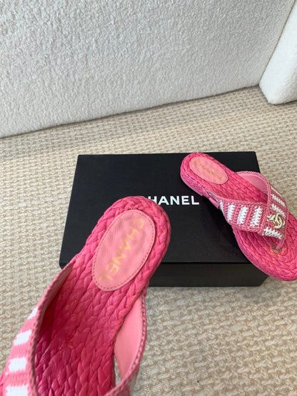 Double C Hottest Knit Flip-Flops Bright Pink