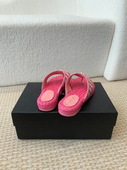 Double C Hottest Knit Flip-Flops Bright Pink
