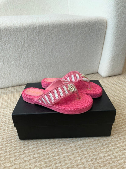 Double C Hottest Knit Flip-Flops Bright Pink