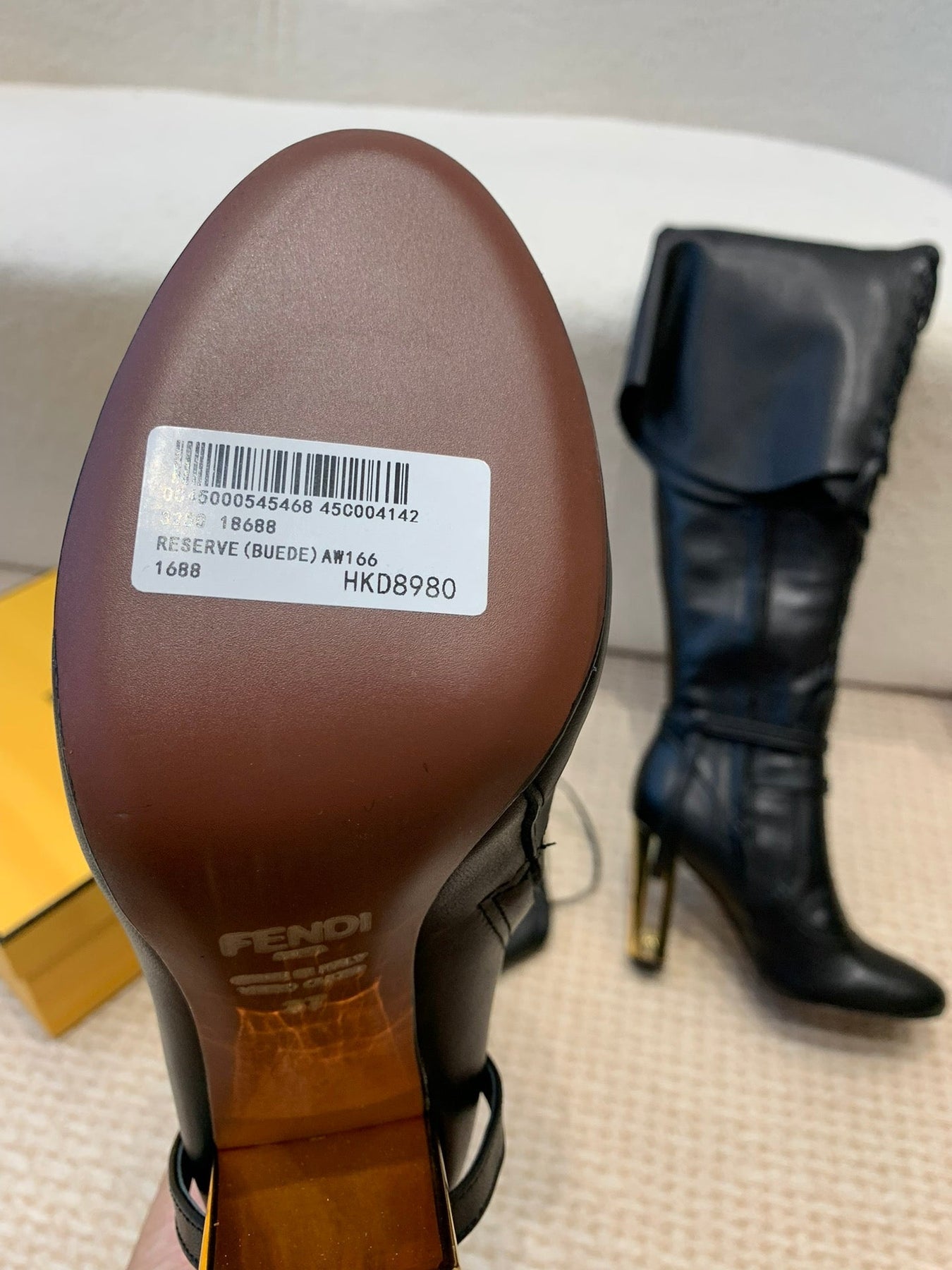 OVER THE KNEE LACE-UP HIGH BOOTS IN BLACK CALFSKIN