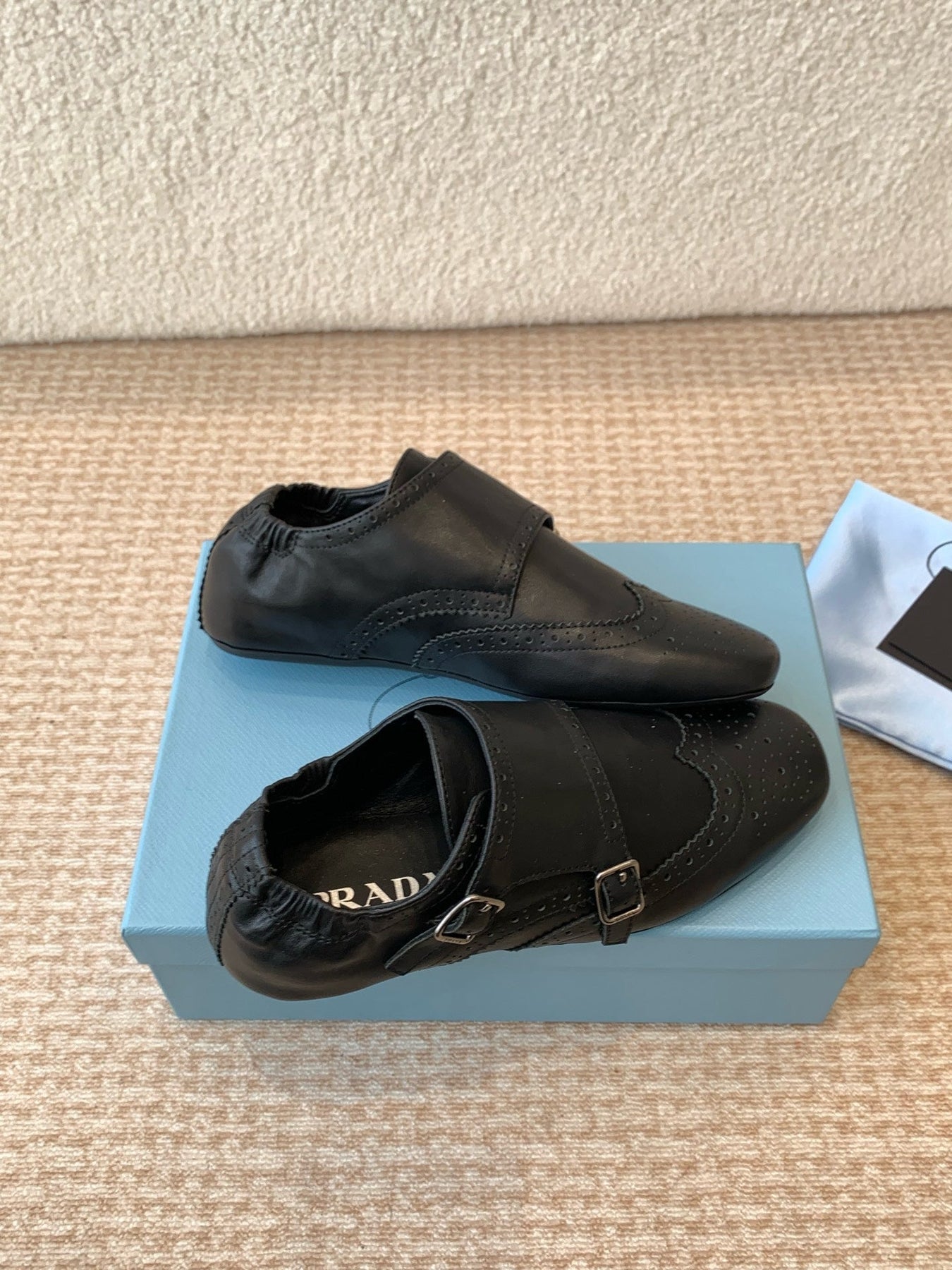 MONK STRAP IN BLACK CALFSKIN