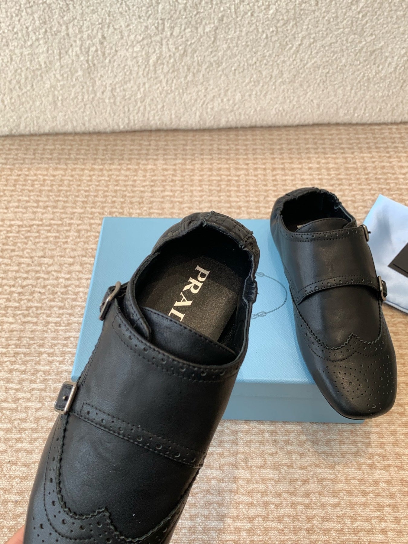 MONK STRAP IN BLACK CALFSKIN