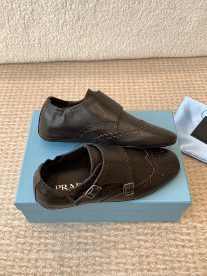 MONK STRAP IN WALNUT BROWN CALFSKIN