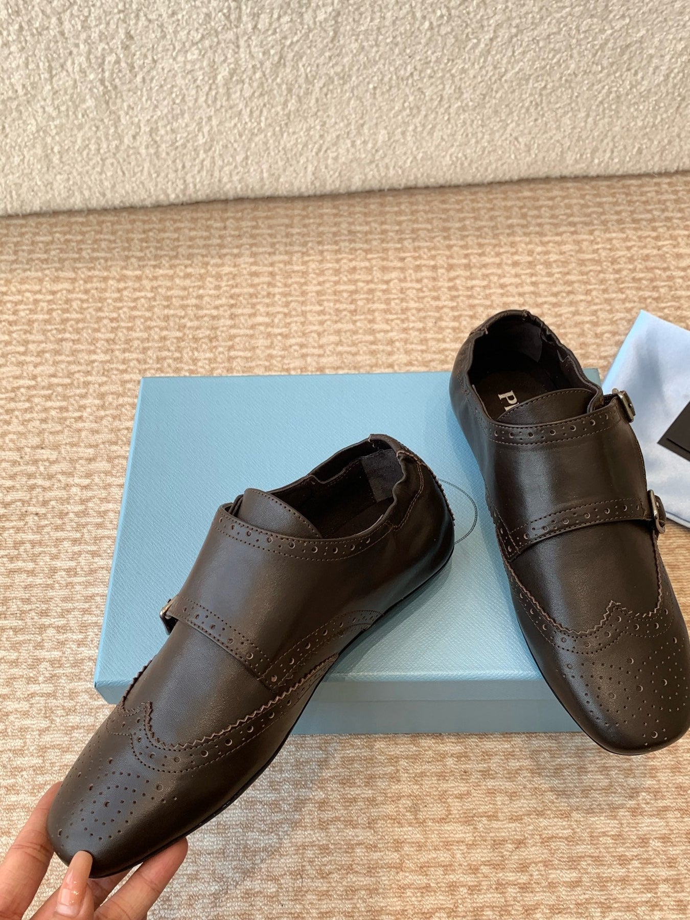 MONK STRAP IN WALNUT BROWN CALFSKIN