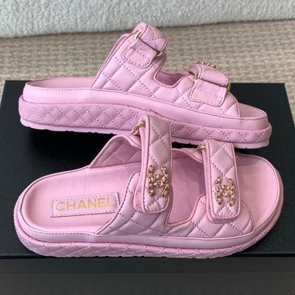 DAD SANDAL IN PALE PINK CALFSKIN MULE