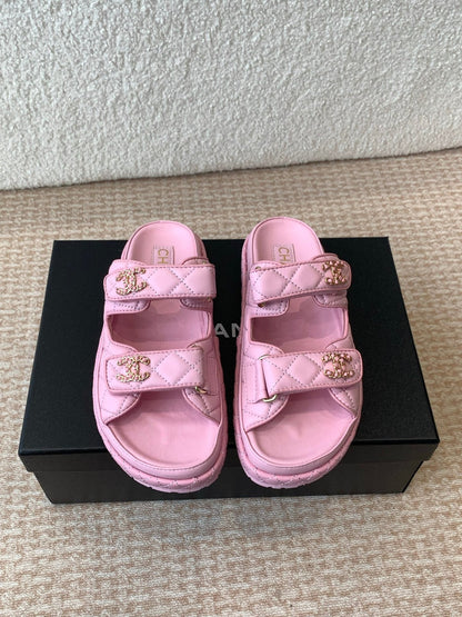 DAD SANDAL IN PALE PINK CALFSKIN MULE