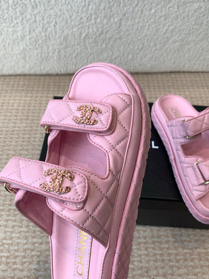DAD SANDAL IN PALE PINK CALFSKIN MULE