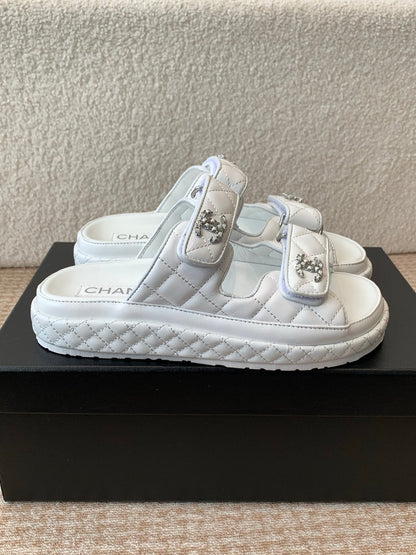 DAD SANDAL IN WHITE CALFSKIN MULE