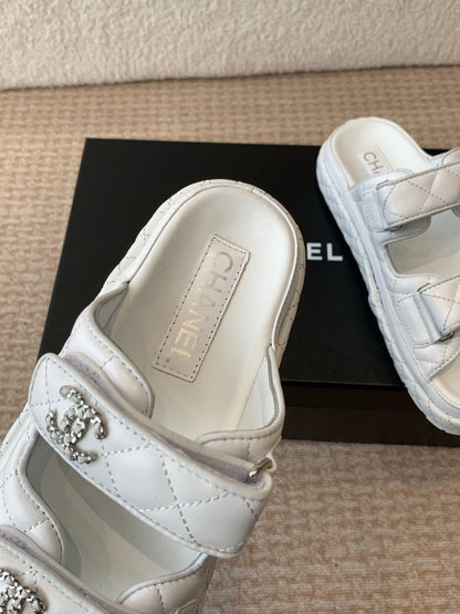 DAD SANDAL IN WHITE CALFSKIN MULE