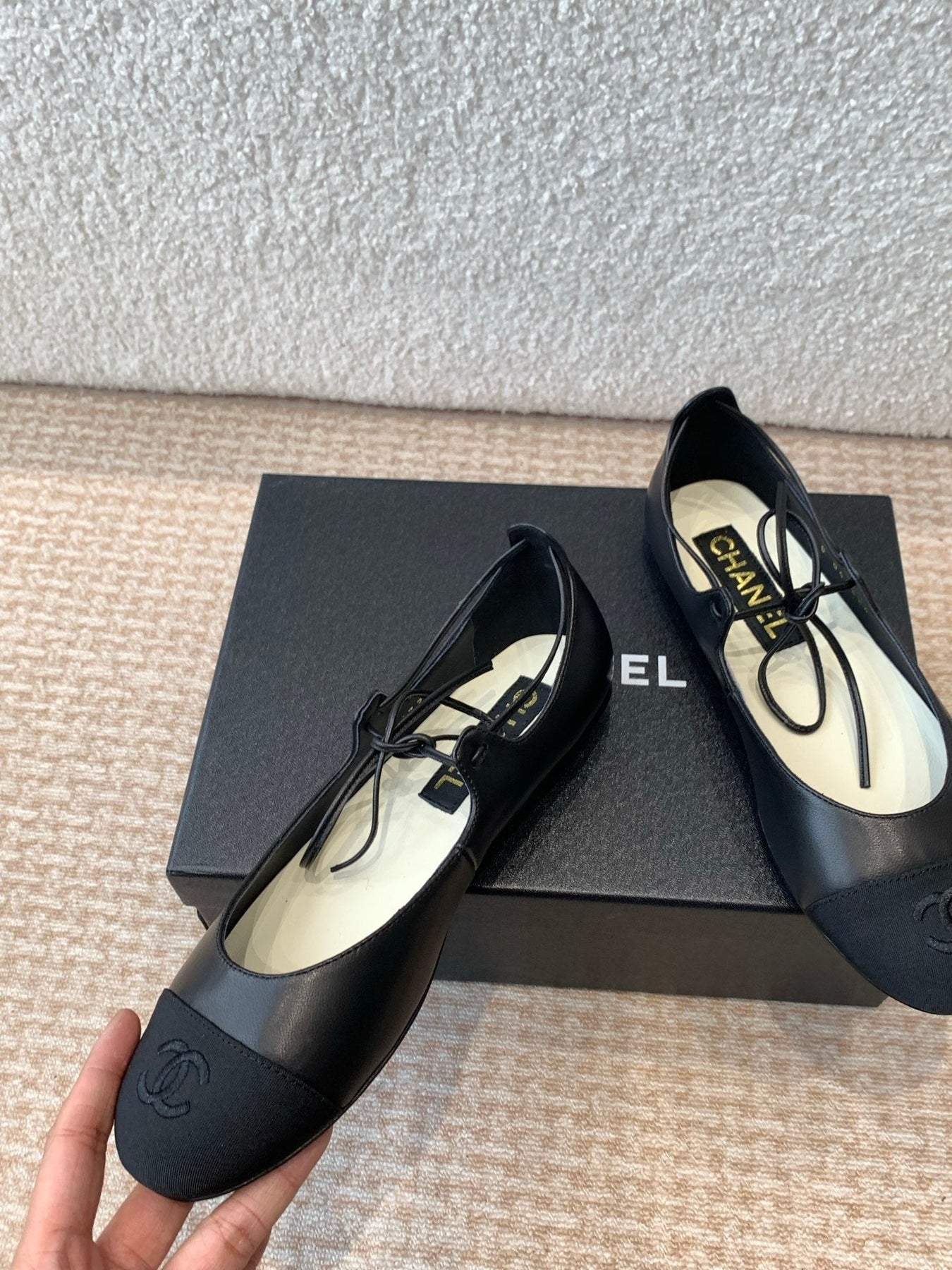 MARY JANE BALLERINA IN BLACK LAMBSKIN