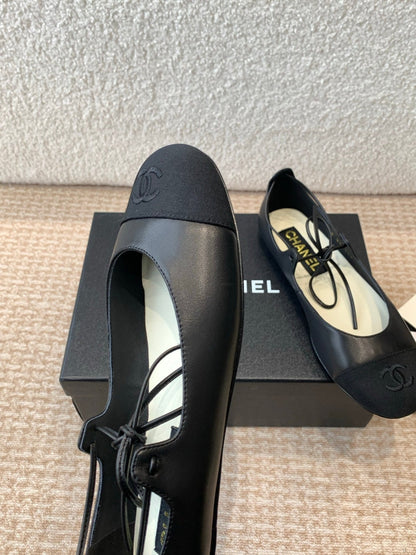 MARY JANE BALLERINA IN BLACK LAMBSKIN