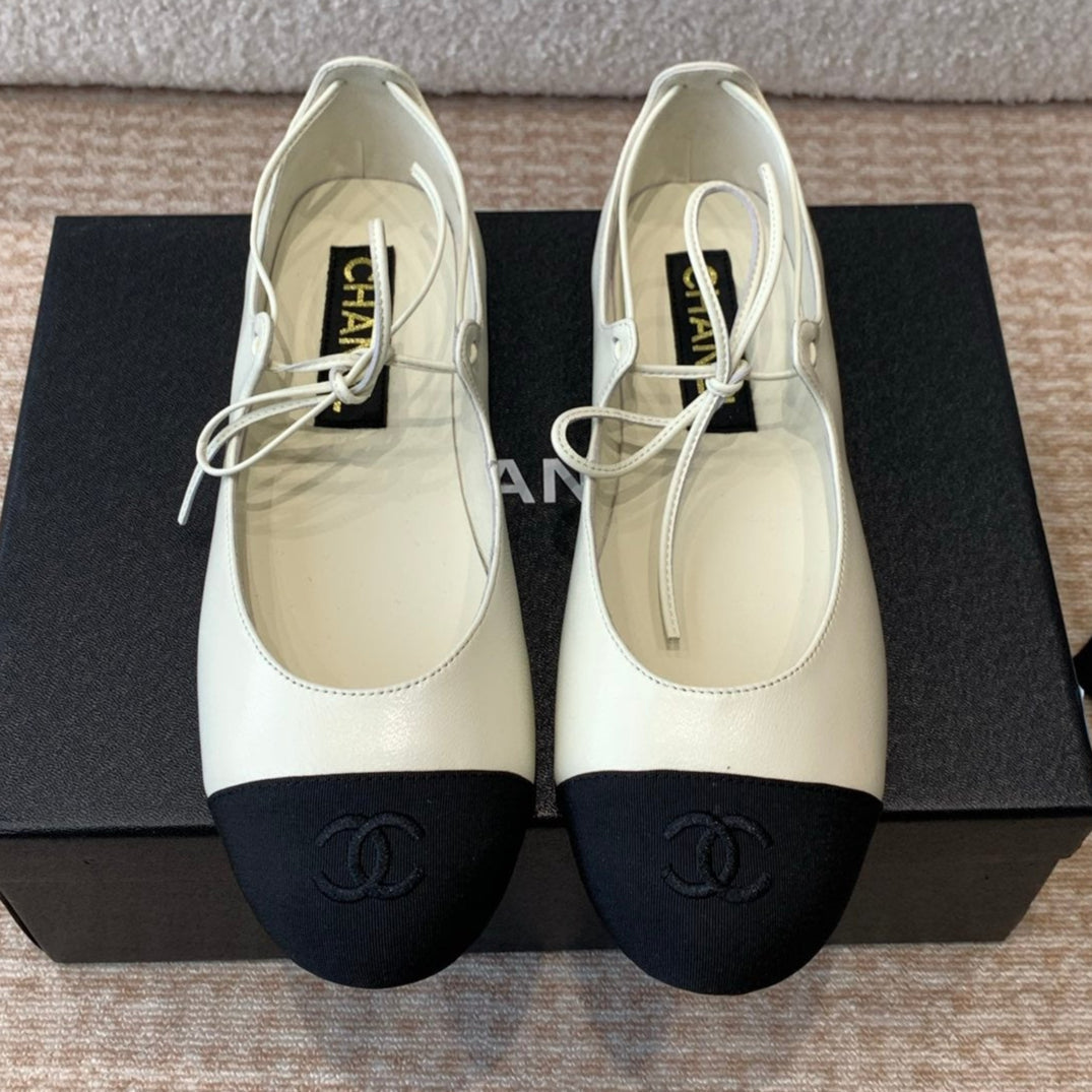 MARY JANE BALLERINA IN WHITE LAMBSKIN