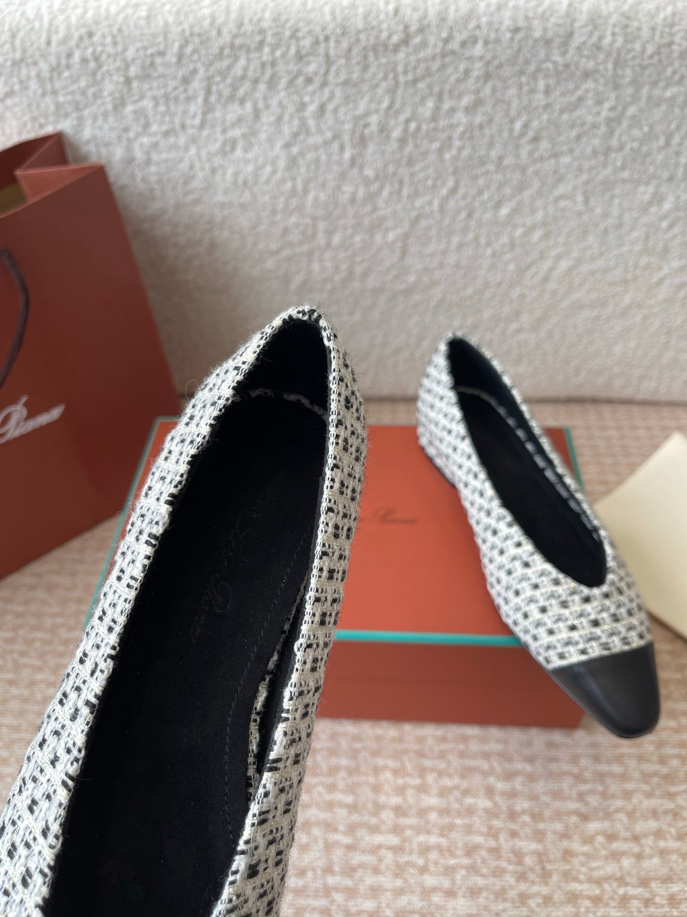 BALLET IN BLACK TWEED MIX LAMBSKIN