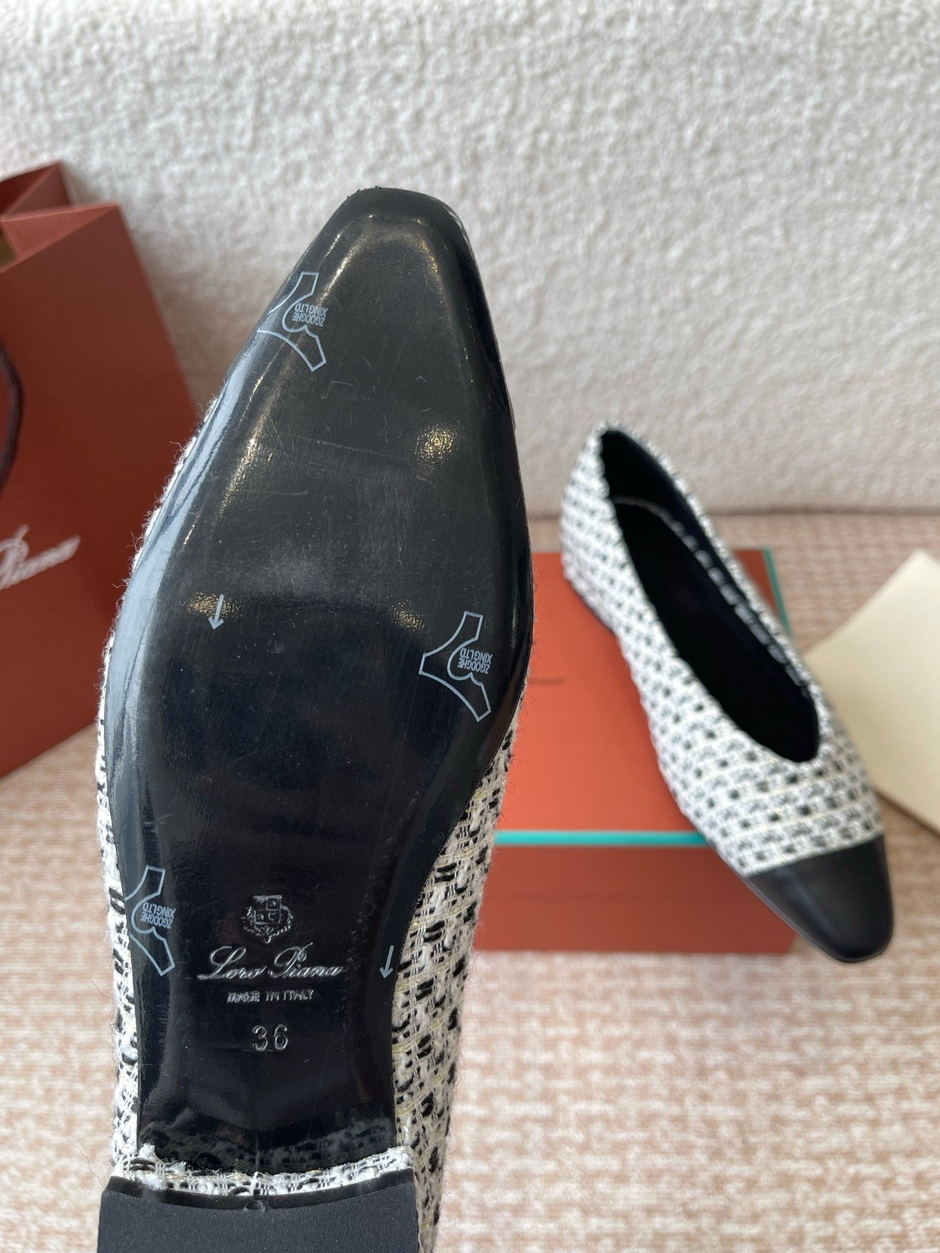 BALLET IN BLACK TWEED MIX LAMBSKIN