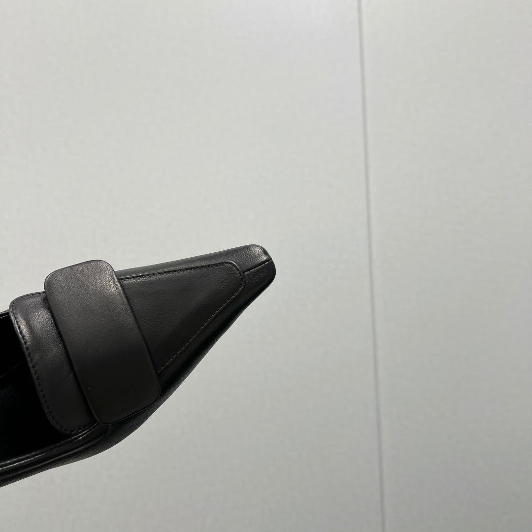 D'ORSAY PUMPS IN BLACK SMOOTH LAMBSKIN