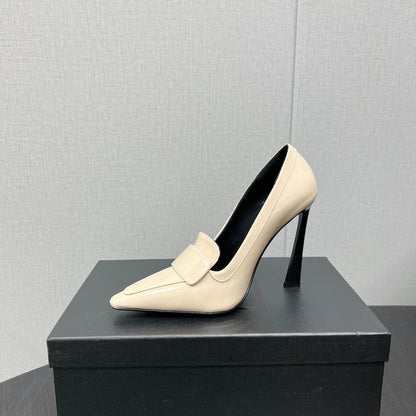 D'ORSAY PUMPS IN CREAM GLOSSY CALFSKIN