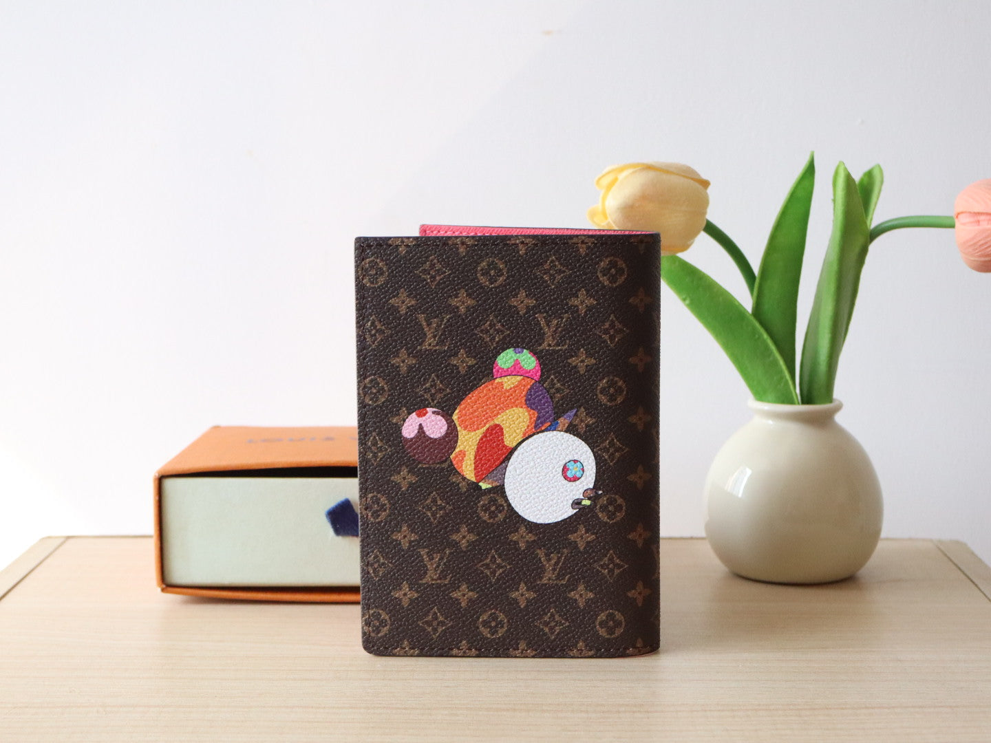 DOLL PASSPORT WALLET IN CHOCOLATE BROWN MONOGRAM CALFSKIN
