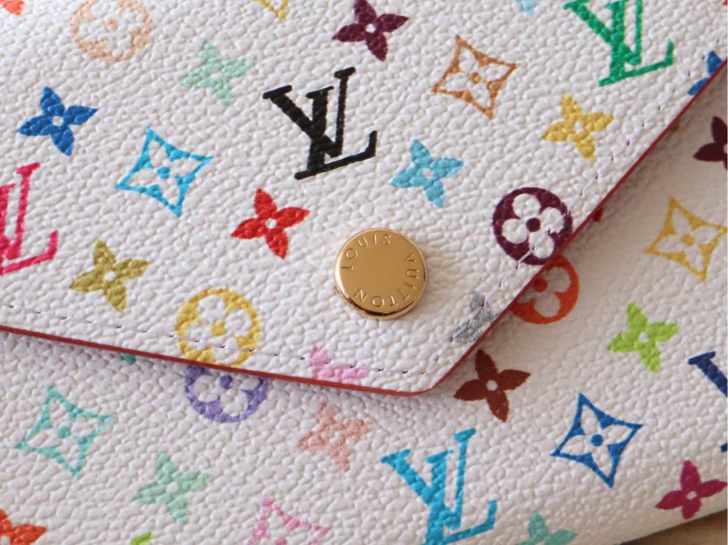 ROSALIE ZIPPY 12 IN WHITE MIX COLORFUL CALFSKIN