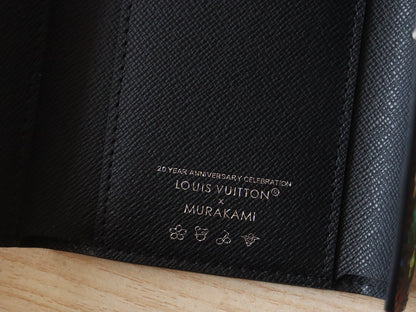 ROSALIE ZIPPY 12 IN BLACK MIX COLORFUL CALFSKIN