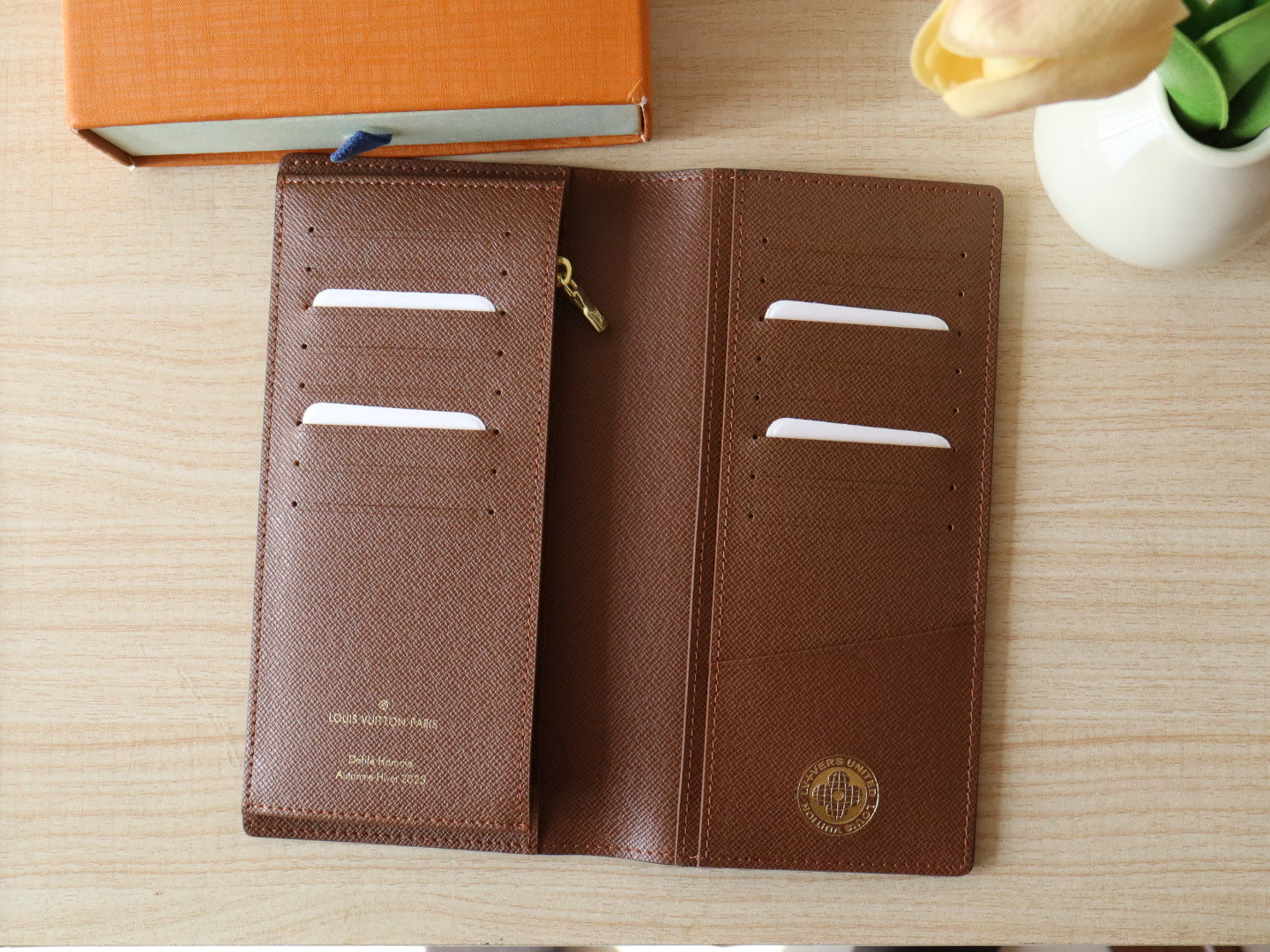 POCKET ORGANIZER WALLET 19 IN COLORFUL DAMIER EBENE CANVAS