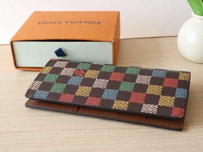 POCKET ORGANIZER WALLET 19 IN COLORFUL DAMIER EBENE CANVAS