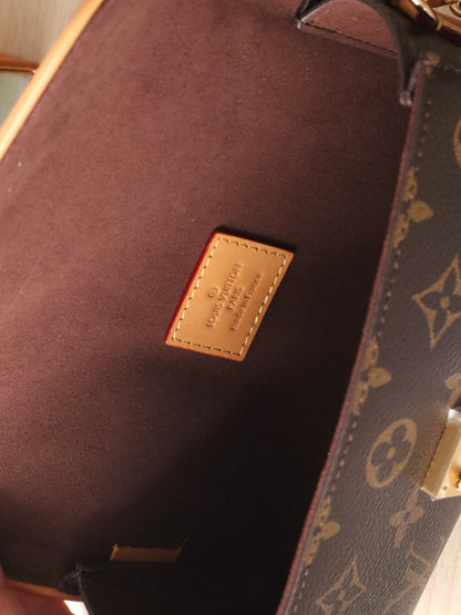 POCHETTE CAMILLE BAG 20 IN BROWN MONOGRAM COATED CANVAS