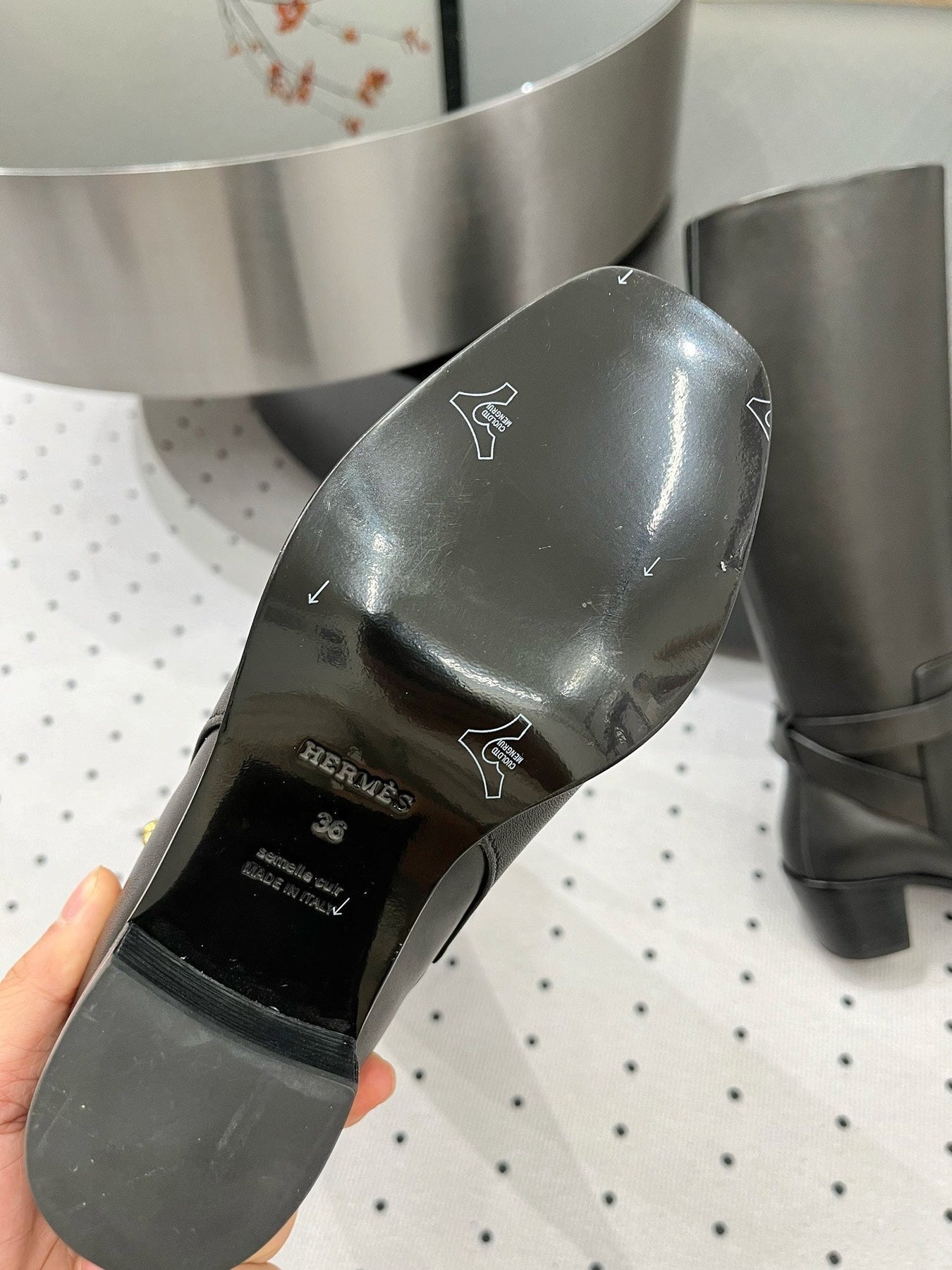 JUSTINE BOOT 6 CM IN BLACK CALFSKIN