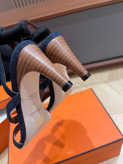 GLAMOUR 75 SANDAL DENIM CALFSKIN