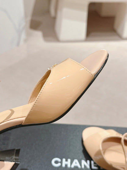 HIGH HEELS SANDAL IN BISQUE CREAM LAMBSKIN