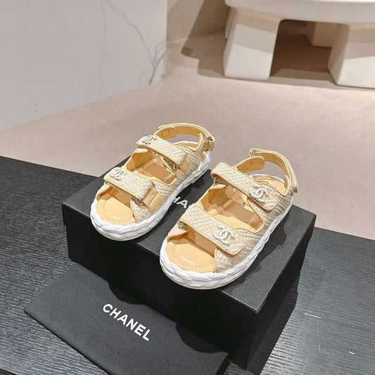 CC DAD SANDALS IN LIGHT YELLOW CALFSKIN