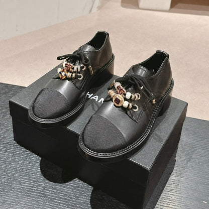 OXFORD SHOES BLACK SHEEPSKIN