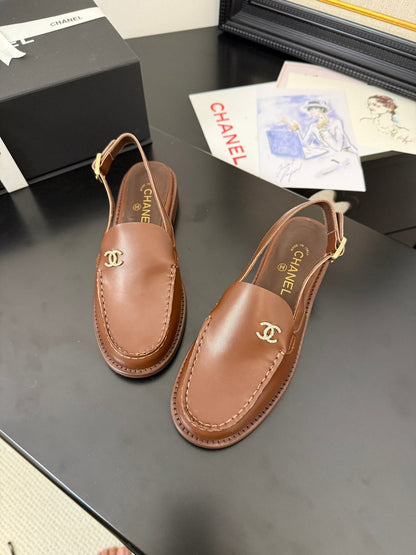 CC 25C Slingback Loafer Brown Patent Leather