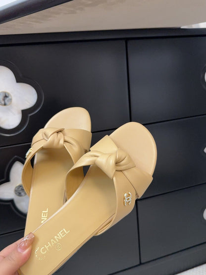 LACE MULE 2 CM IN SUN YELLOW LAMBSKIN