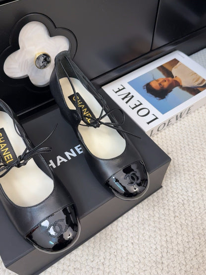 MARY JANE PUMPS 55 MM IN BLACK LAMBSKIN