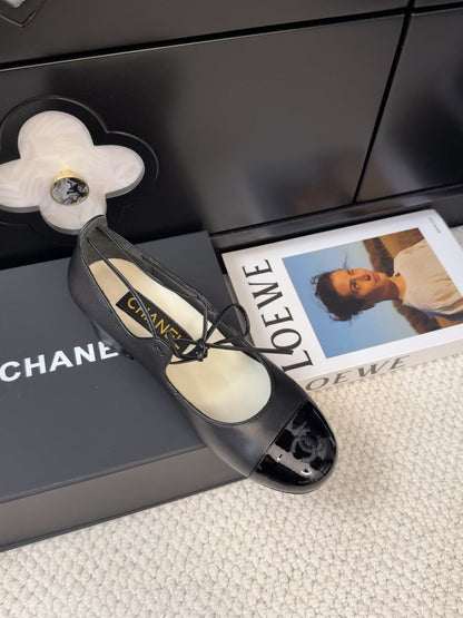 MARY JANE PUMPS 55 MM IN BLACK LAMBSKIN