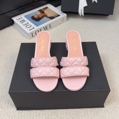 CC 25C Mule Sandal 45mm Open Heel Pink Lambskin 233494