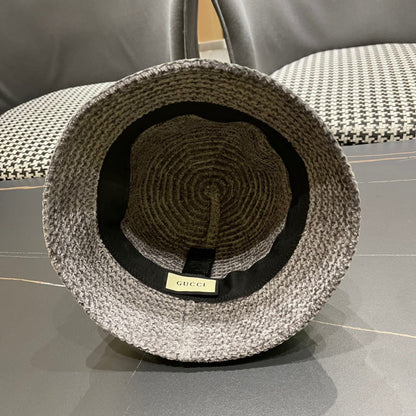 BUCKET HAT IN STEEL GRAY WOOL 389116