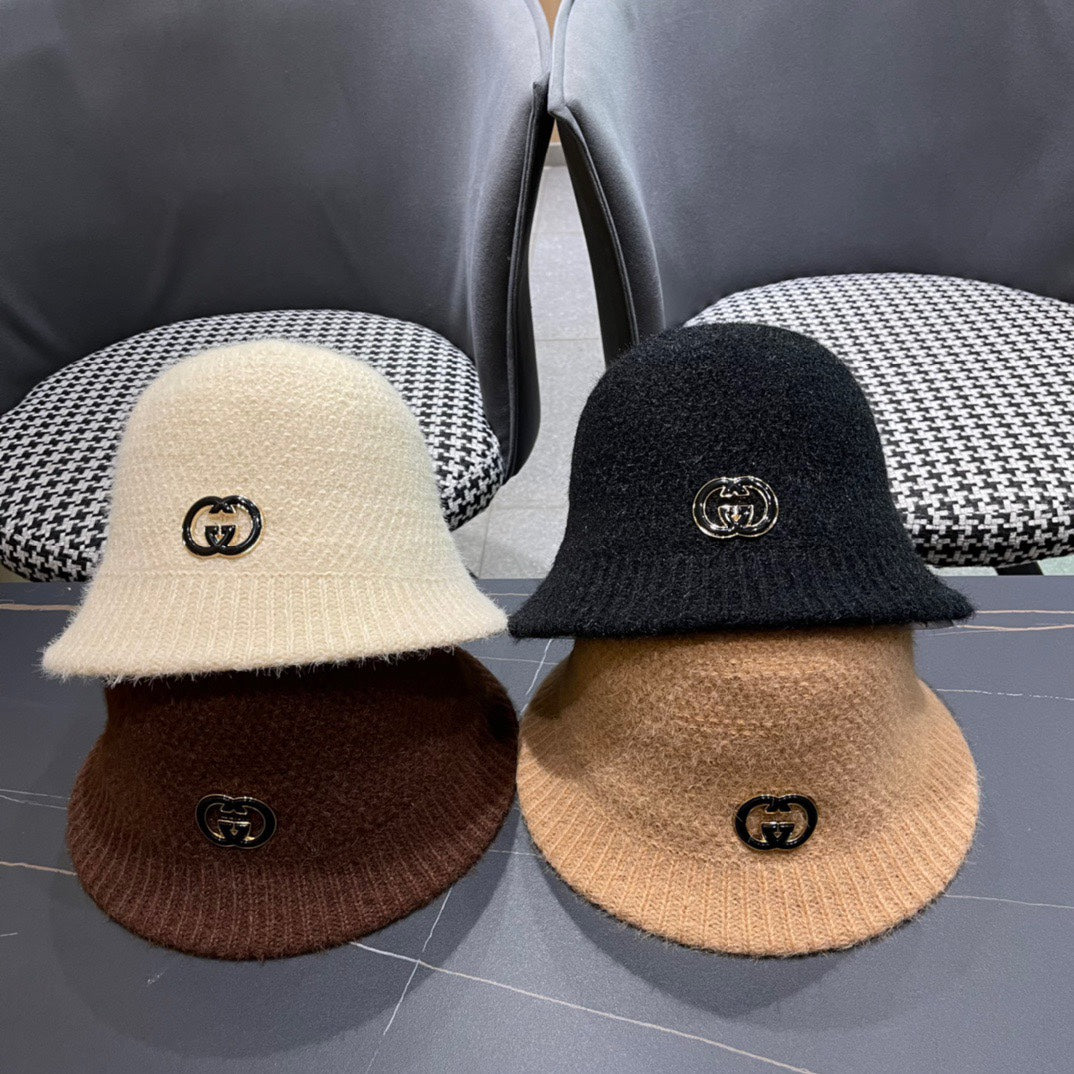BUCKET HAT IN SYRUP BROWN WOOL PLUSH 399232