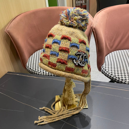 KNITTED WOOL HAT COLORFUL 425765