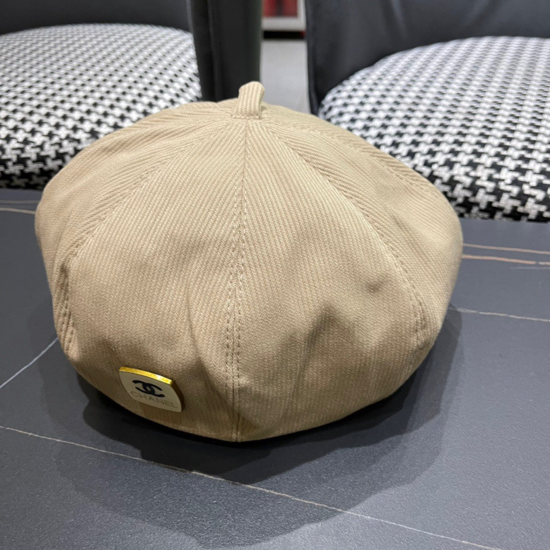 BERET HAT IN PEANUT BROWN CORDUROY 429843