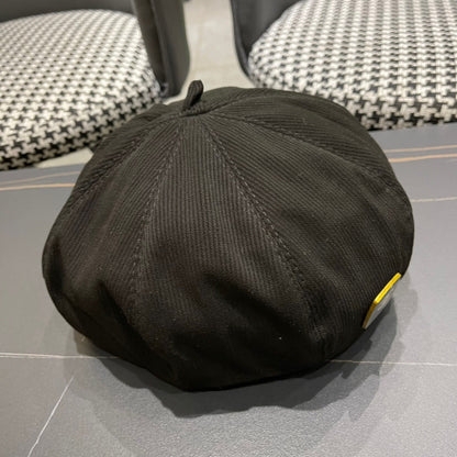 BERET HAT IN BLACK CORDUROY 429844