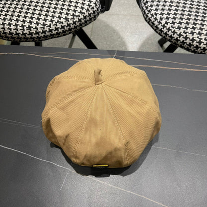 BERET HAT IN CIDER BROWN CORDUROY 429845