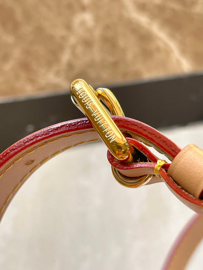 POCHETTE MÉTIS 25 IN LAGOON BLUE MONOGRAM TILES CANVAS GOLD HARDWARE