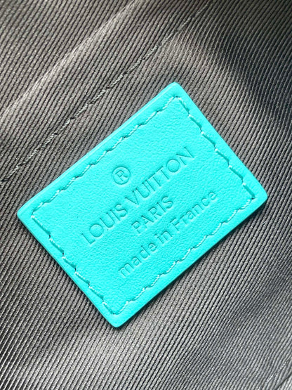 MINI SOFT TRUNK 18 IN TURQUOISE BLUE TAURILLON