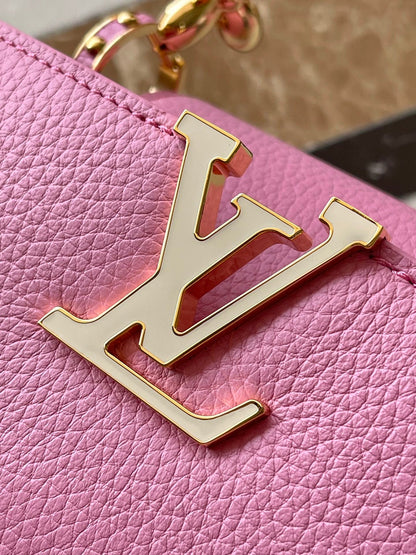 CAPUCINES BB 26 IN MARSHMALLOW PINK TAURILLON GOLD HARDWARE