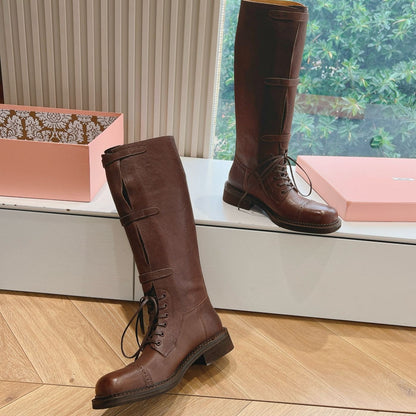 Army Boots Caramel Color Cowhide